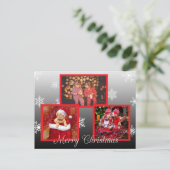 Frohe Weihnachten Personalisiertes Foto Postkarte (Stehend Vorderseite)