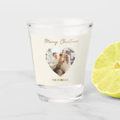Frohe Weihnachten Personalisiertes Foto Shot Glass Schnapsglas (Vorderseite)