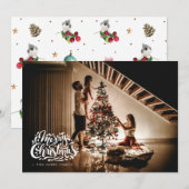 Frohe Weihnachten Personalisiertes Foto Winter Bir (Vorne/Hinten)