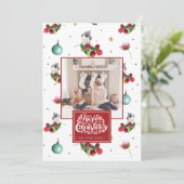 Frohe Weihnachten Personalisiertes Foto Winter Bir (Stehend Vorderseite)