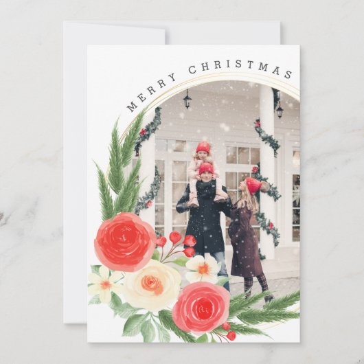 Frohe Weihnachten Personalisiertes Foto Winter Flo (Vorderseite)