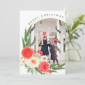 Frohe Weihnachten Personalisiertes Foto Winter Flo (Stehend Vorderseite)