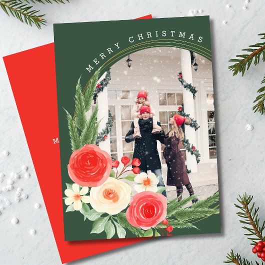 Frohe Weihnachten Personalisiertes Foto Winter Flo