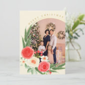 Frohe Weihnachten Personalisiertes Foto Winter Flo (Stehend Vorderseite)