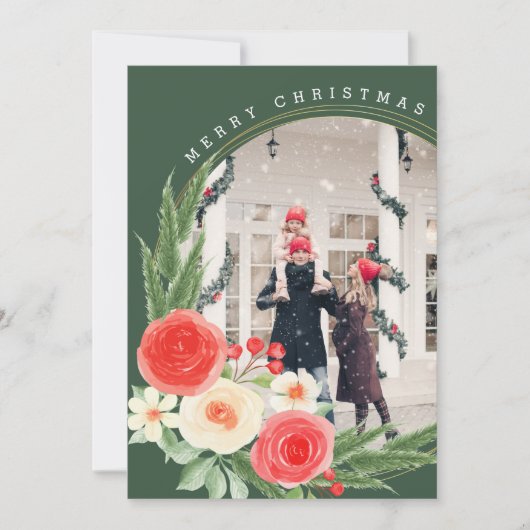 Frohe Weihnachten Personalisiertes Foto Winter Flo (Vorderseite)