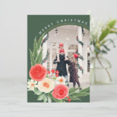 Frohe Weihnachten Personalisiertes Foto Winter Flo (Stehend Vorderseite)