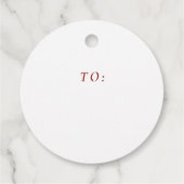 Frohe Weihnachten personalisiertes Geschenk Geschenkanhänger (Rückseite)