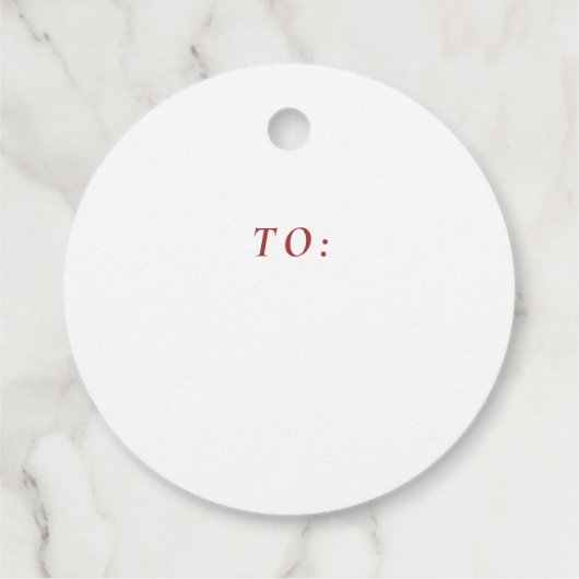 Frohe Weihnachten personalisiertes Geschenk Geschenkanhänger (Rückseite)