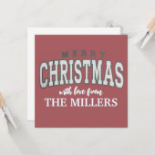 Frohe Weihnachten Personalisiertes Party 2025 Karte (Vorderseite/Rückseite Beispiel)