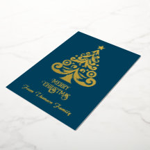 Frohe Weihnachten personalize Gold Foil Weihnachte