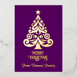 Frohe Weihnachten personalize Gold Foil Weihnachte Folien Feiertagskarte