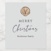 Frohe Weihnachten Persönliche Feierlichkeiten Weinetikett (Einzelnes Label)