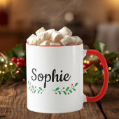 Frohe Weihnachten persönlicher Name Tasse