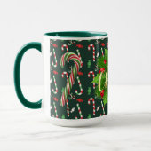 Frohe Weihnachten Pfefferminzstäbe Tasse (Links)
