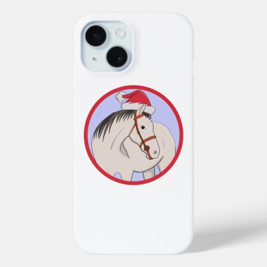 Frohe Weihnachten Pferd Case-Mate iPhone Hülle (Rückseite)
