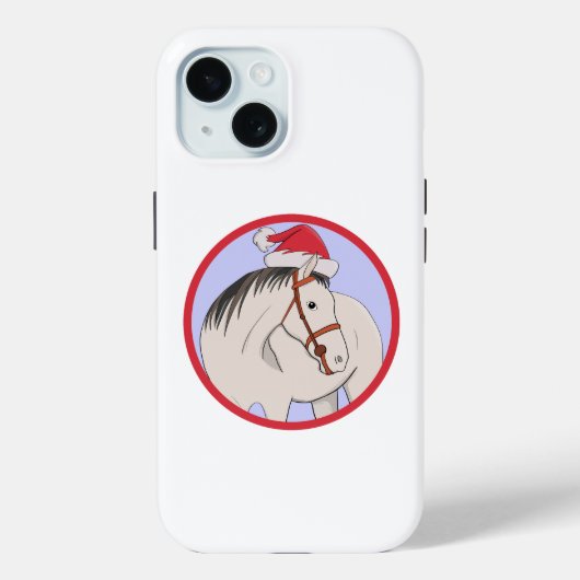 Frohe Weihnachten Pferd Case-Mate iPhone Hülle (Rückseite)