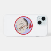 Frohe Weihnachten Pferd iPhone 15 Hülle (Rückseite (Horizontal))