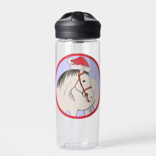 Frohe Weihnachten Pferd Trinkflasche