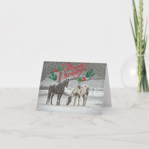 Frohe Weihnachten Pferdeliebhaber Karte