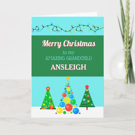 Frohe Weihnachten phantastisch Grandchild-Karte (Vorderseite)