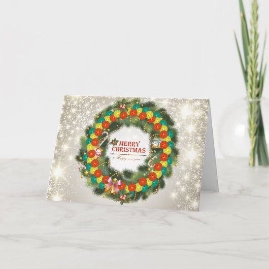 Frohe Weihnachten Pickleball 1 Karte (Vorderseite)