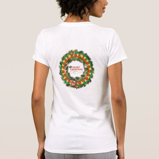 Frohe Weihnachten Pickleball 1 T - Shirt (Rückseite)