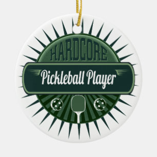 Frohe Weihnachten Pickleball Keramik Ornament