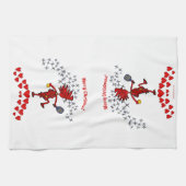 Frohe Weihnachten Pickleball Küchentücher (Horizontal)