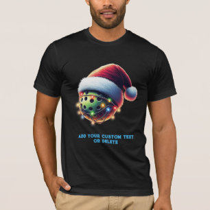 Frohe Weihnachten Pickleball Santa-Mütze Picklebal T-Shirt