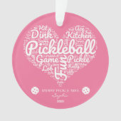 Frohe Weihnachten Pickleball Word Art Personalisie Ornament (Vorderseite)