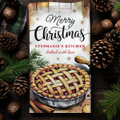 Frohe Weihnachten Pie Backen Personalisiert Geschirrtuch