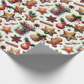 Frohe Weihnachten Piernokwe-Feiertage Geschenkpapier (Ecke)