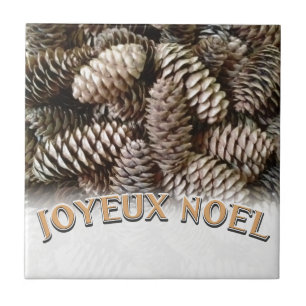 Frohe Weihnachten Pine Cone Weihnachtsfeiertag Fliese