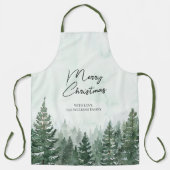Frohe Weihnachten Pine Tree Forest Weihnachten Schürze (Vorderseite)