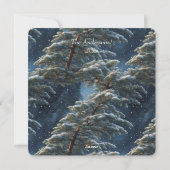 Frohe Weihnachten Pine Tree Snowflake Winterurlaub (Rückseite)