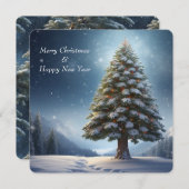 Frohe Weihnachten Pine Tree Snowflake Winterurlaub (Vorne/Hinten)