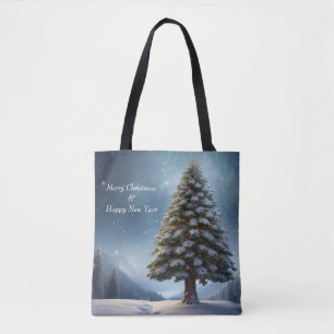 Frohe Weihnachten Pine Tree Snowflake Winterurlaub Tasche