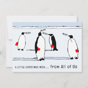 Frohe Weihnachten Pinguin Feiertag Cooles Rotes He Karte