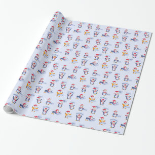 Frohe Weihnachten Pinguine Geschenkpapier