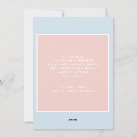 Frohe Weihnachten Pink Baby Blue Twin (Rückseite)