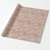 Frohe Weihnachten Pink Cappuccino Wrapping Paper Geschenkpapier (Ungerollt)