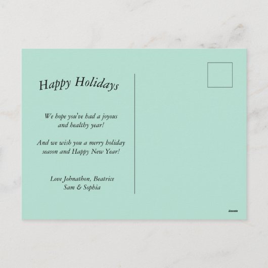 Frohe Weihnachten Pink Flamingo Custom (Rückseite)