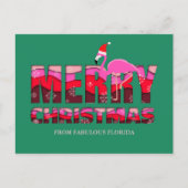 Frohe Weihnachten Pink Flamingo Custom (Vorderseite)