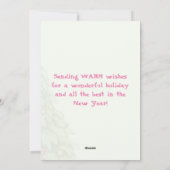 Frohe Weihnachten Pink Flamingo Pastel Tree (Rückseite)