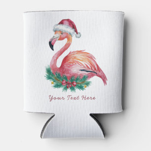 Frohe Weihnachten Pink Flamingo Personalisiert Dosenkühler