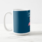 Frohe Weihnachten Pink Flamingo Weihnachten Kaffeetasse (Links)