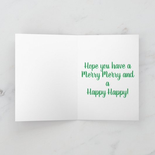 Frohe Weihnachten Pink Flamingo Weihnachtskarte (Innenseite)