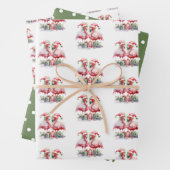 Frohe Weihnachten Pink Flamingos Geschenkpapier Set (Beispiel)