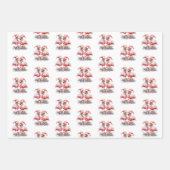 Frohe Weihnachten Pink Flamingos Geschenkpapier Set (Vorderseite)