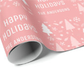 Frohe Weihnachten Pink Geschenkpapier (Rolleneckpunkt)